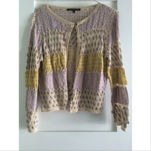 DAVID MEISTER Designer sweater / cardigan cream